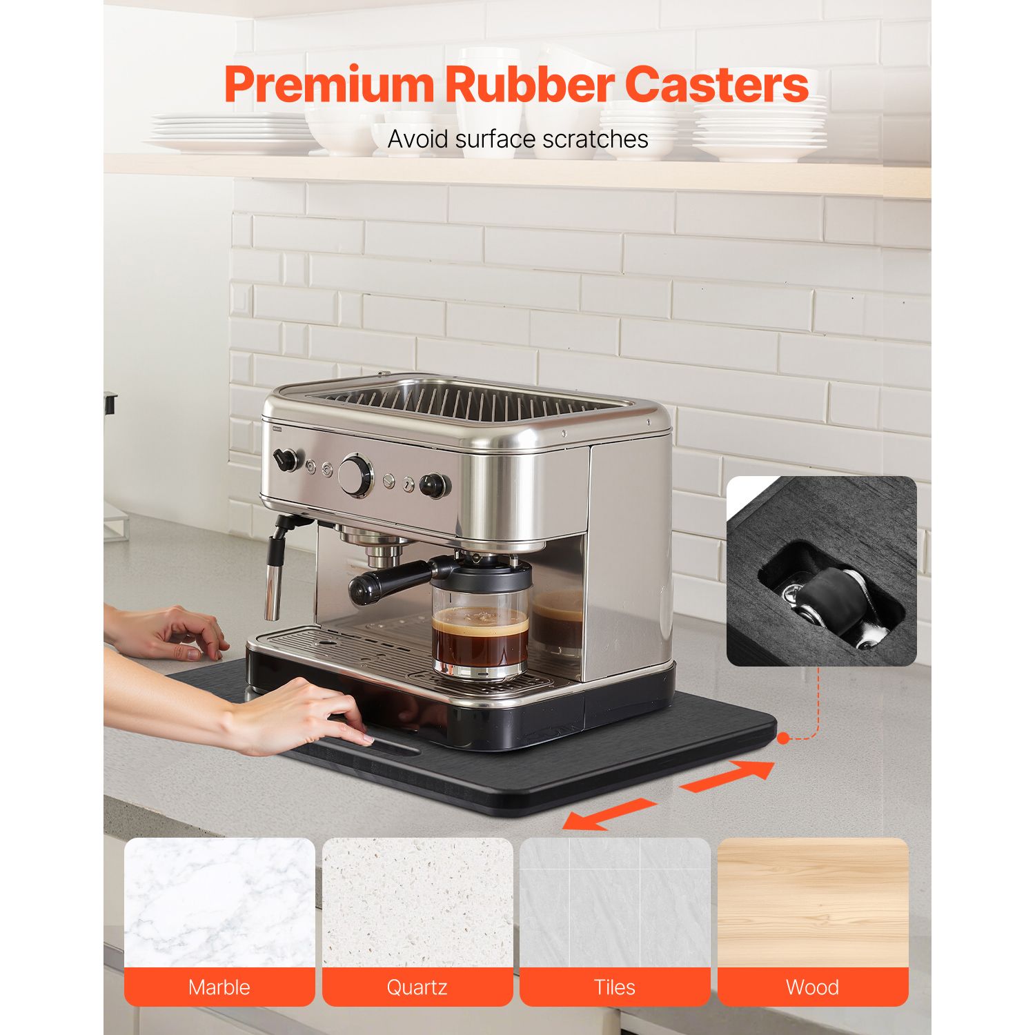 Kitchen Appliance Slider Mat — Easy-Glide Caddy for Countertop Moving - variant view 11