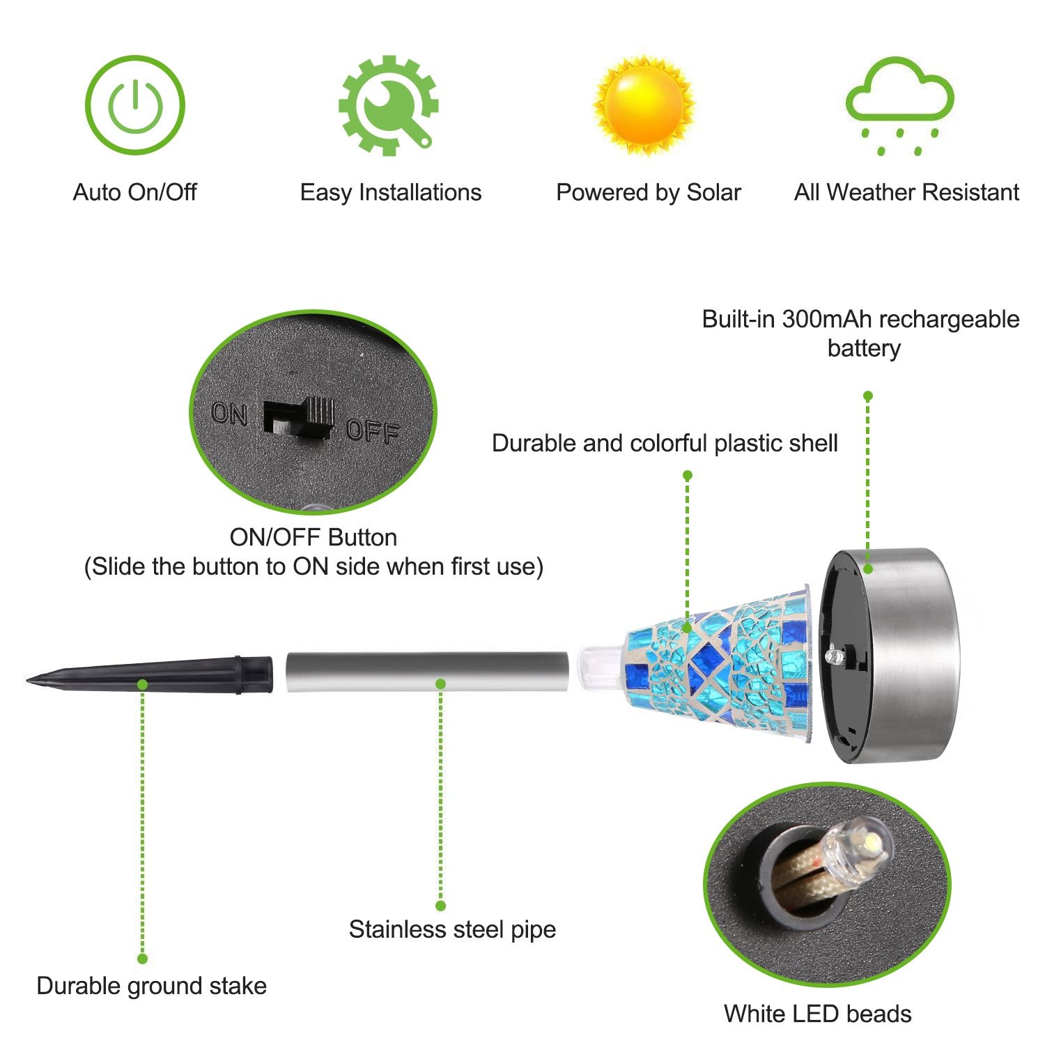 Solar Pathway Lights (6-Pack) - variant view 4