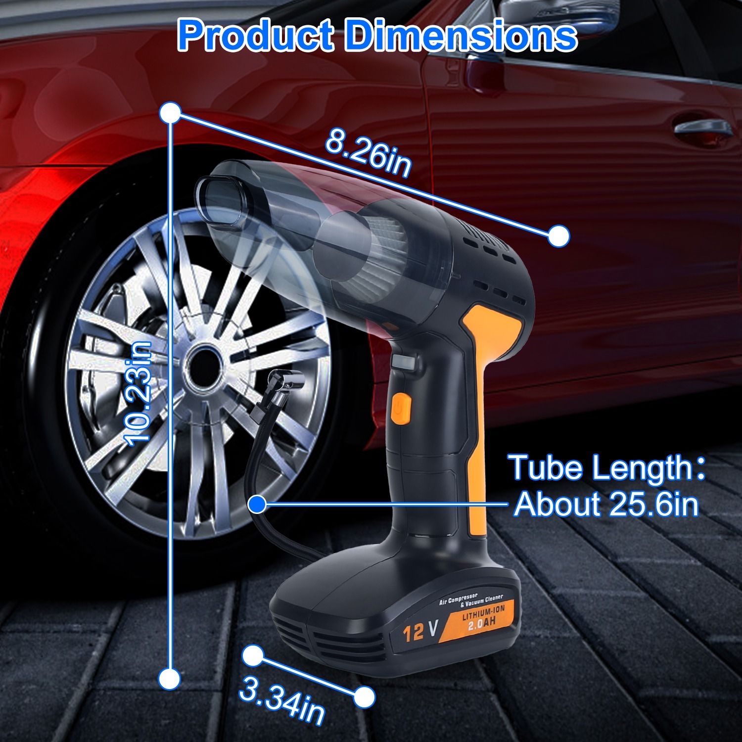 Cordless Car Cleaner and Tire Pump Combo - variant view 15