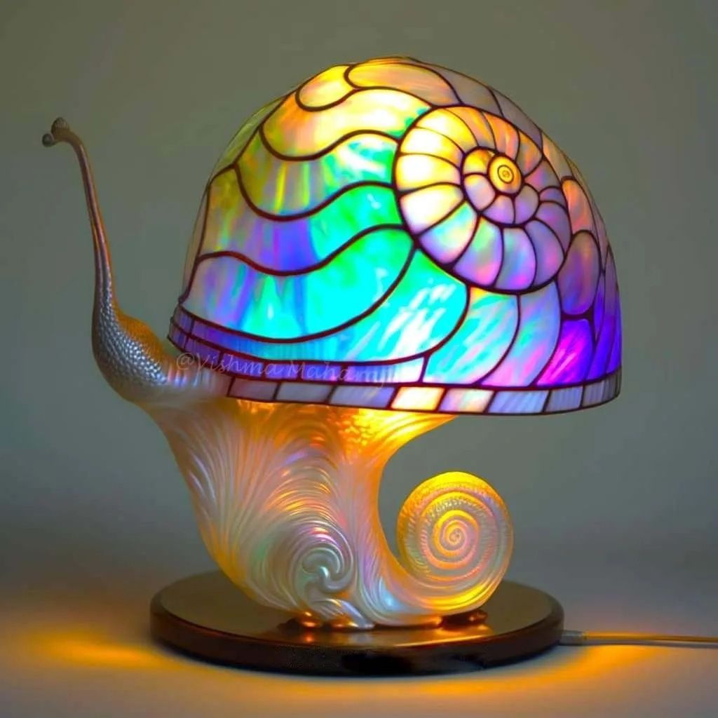 Colored Resin Plant Desk Lamp - variant view 7