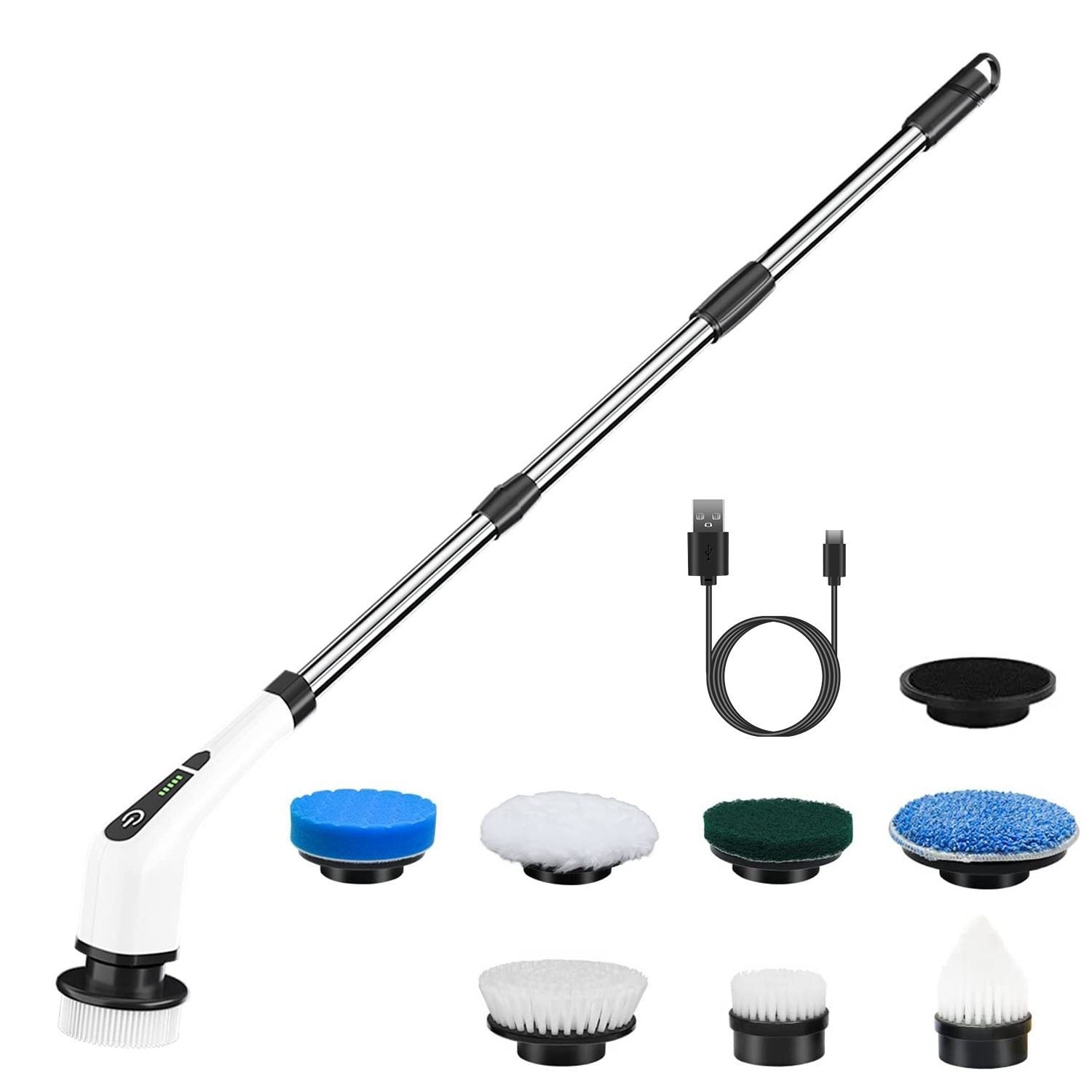 Electric Spin Scrubber — Cordless, 4 Brush Heads, Bathroom and Kitchen Cleaner - variant view 3