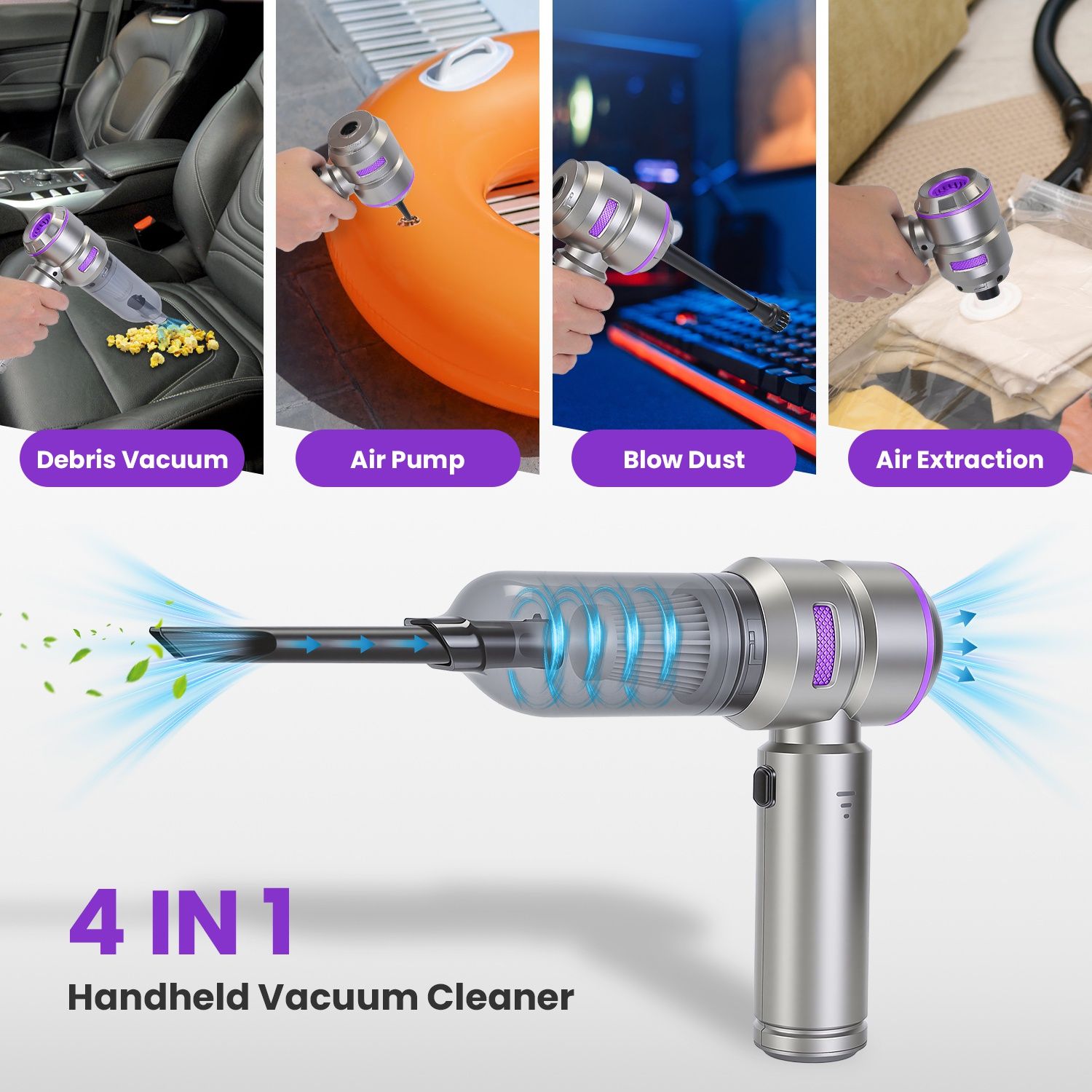 Cordless 4-in-1 Car Vac & Duster - variant view 8