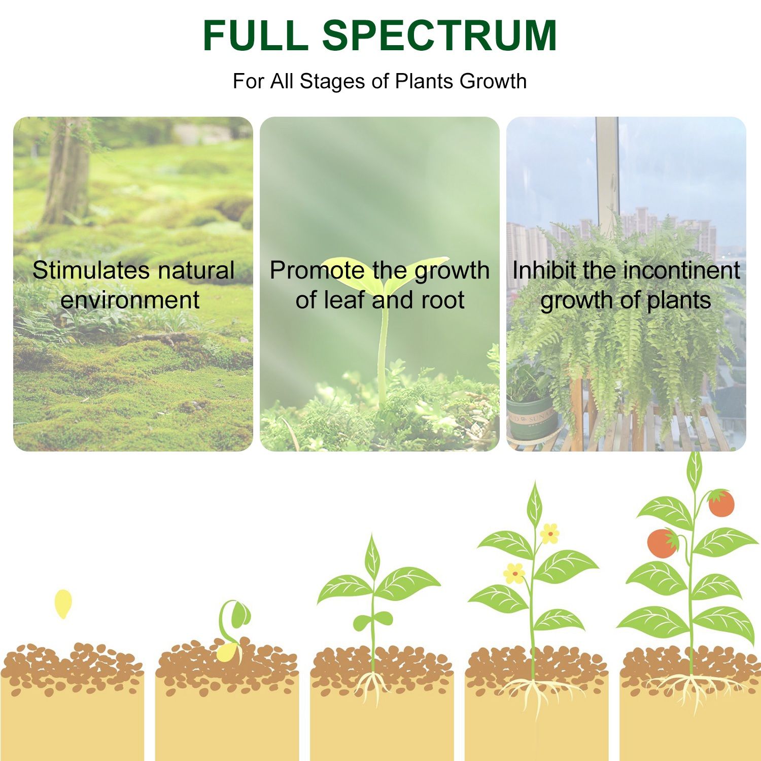 LED Plant Grow Light with Timer and Dimmer - variant view 3