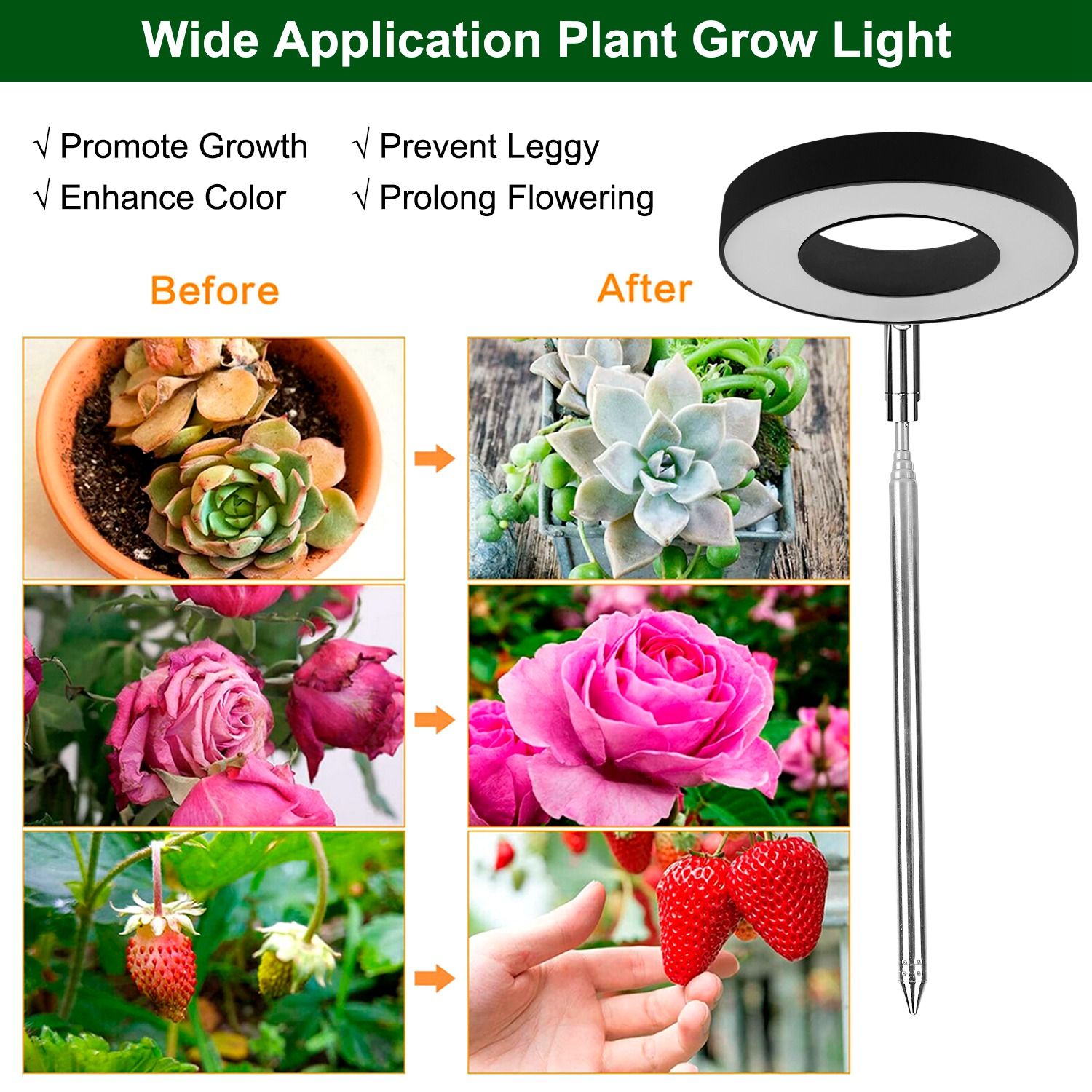 LED Plant Grow Light with Timer and Dimmer - variant view 7