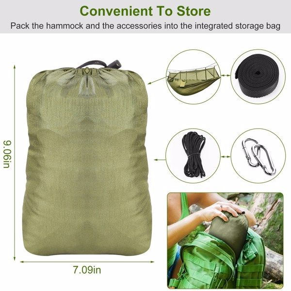 Portable Double Camping Hammock with Net - variant view 10