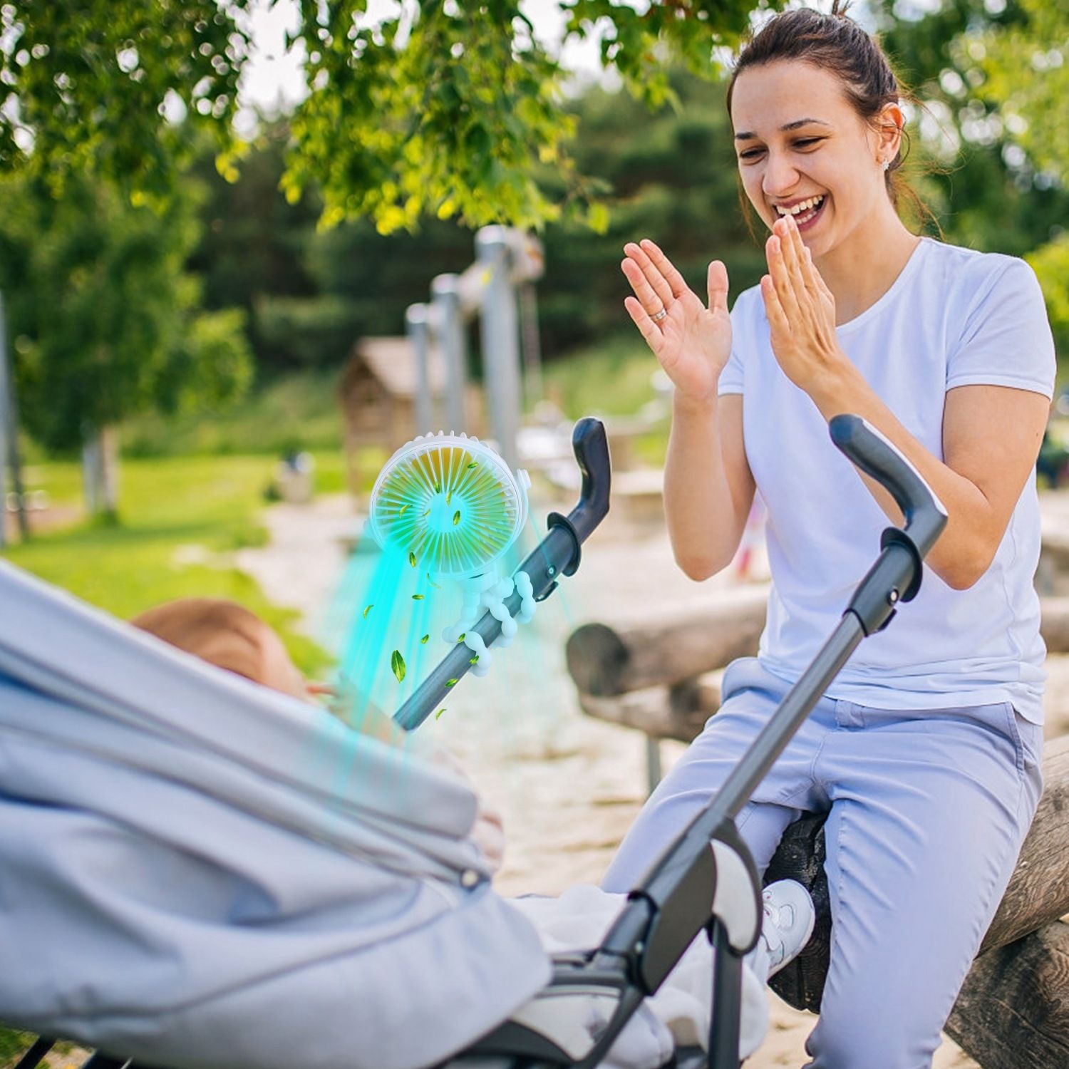Portable Baby Stroller Fan - variant view 5