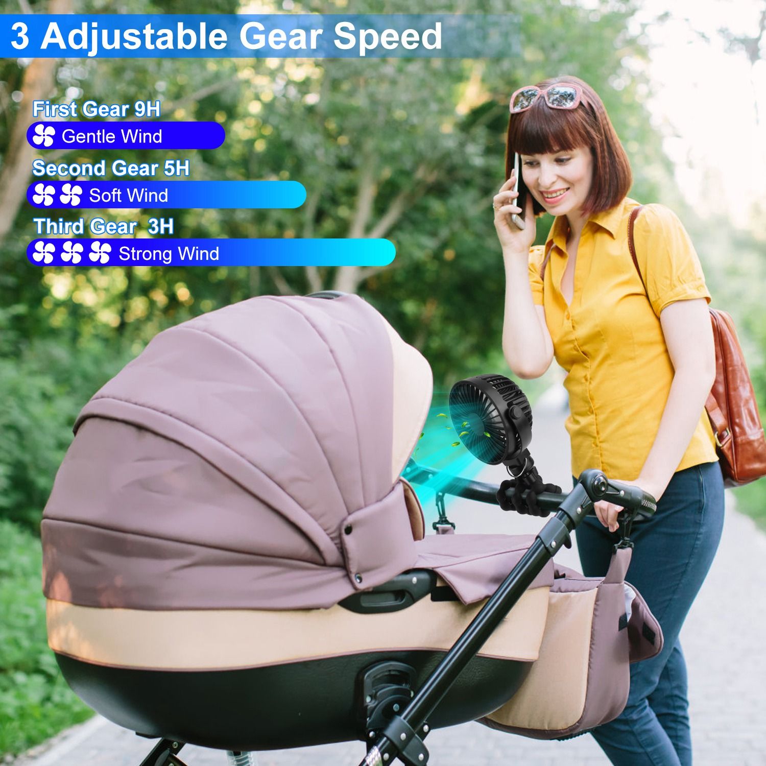 Portable Baby Stroller Fan - variant view 10