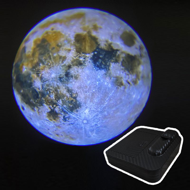 Moon Projection Night Lamp for Bedrooms, 16 Colors, Remote Control, USB - variant view 2