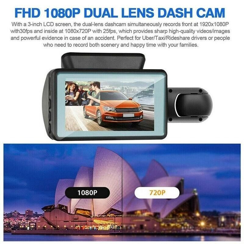 Dual Lens Car Cam: See Front & Inside - variant view 6