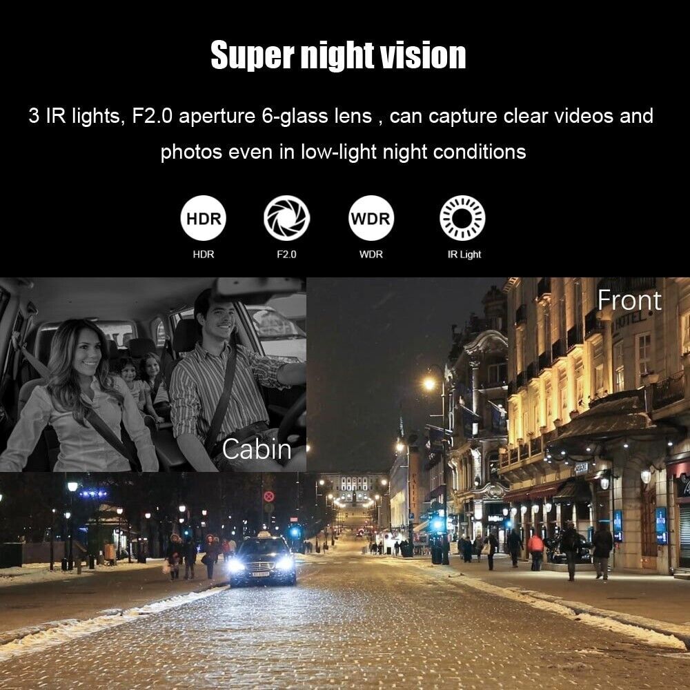 Dual Lens Car Cam: See Front & Inside - variant view 8