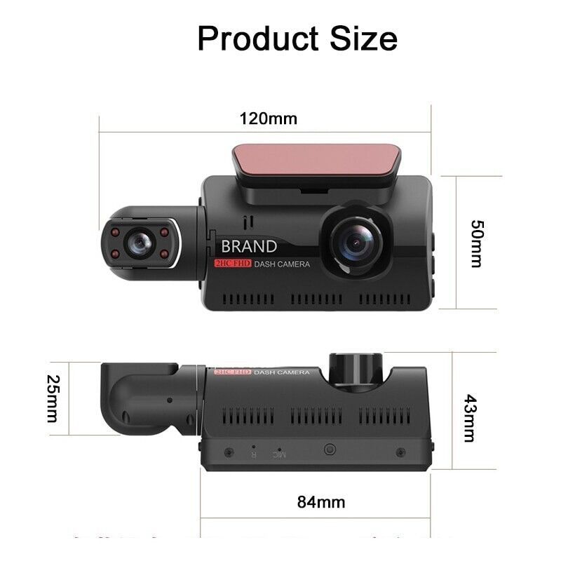 Dual Lens Car Cam: See Front & Inside - variant view 9