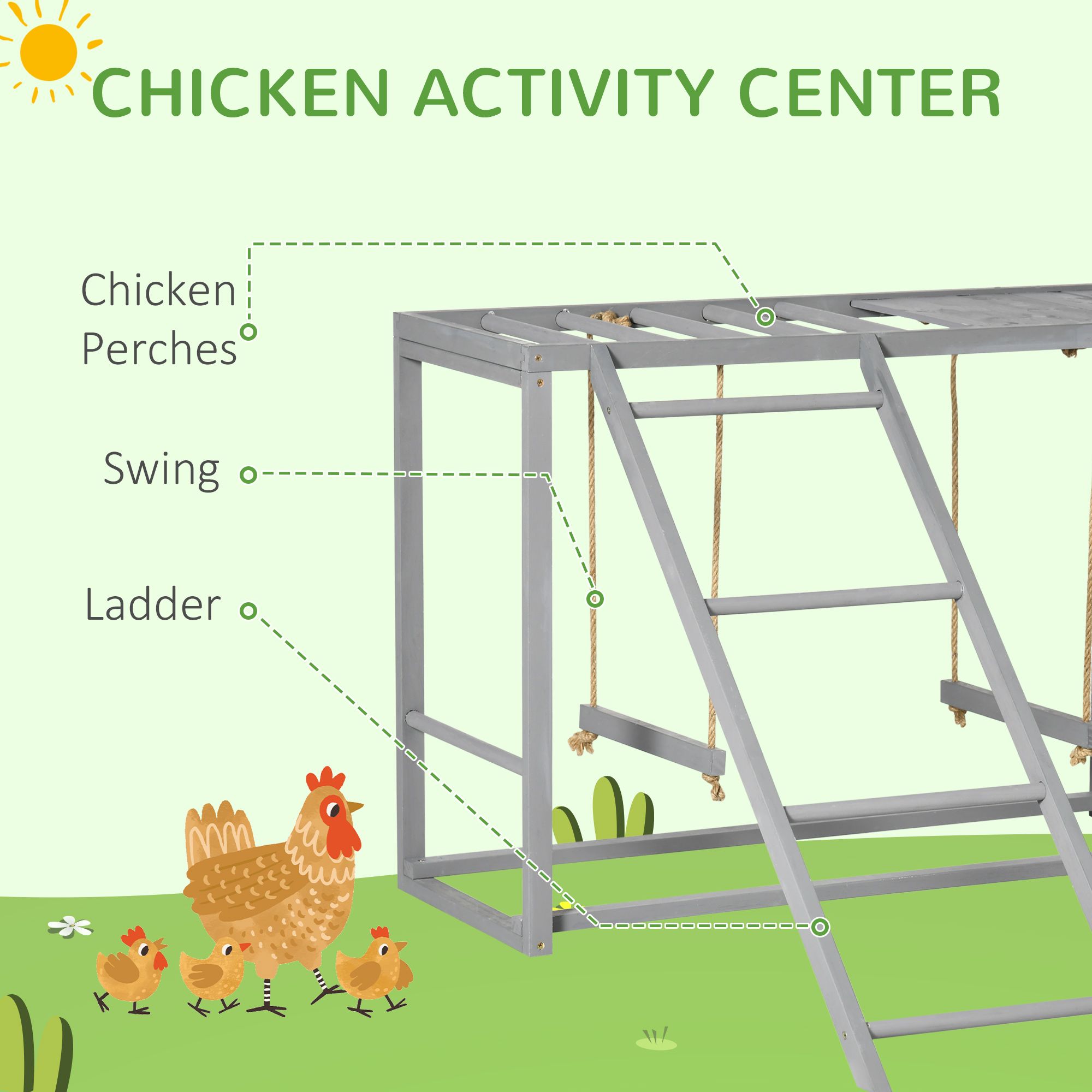 Chicken Activity Center & Swing - variant view 5