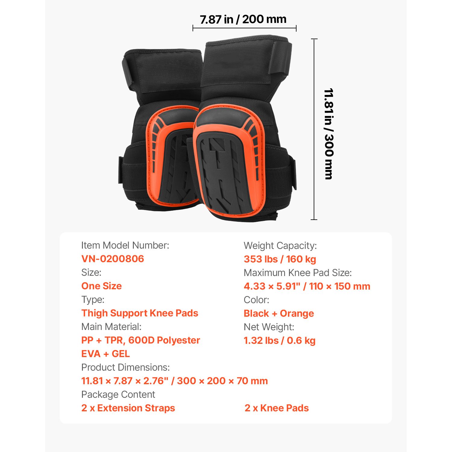 Heavy Duty Work Knee Pads - variant view 8