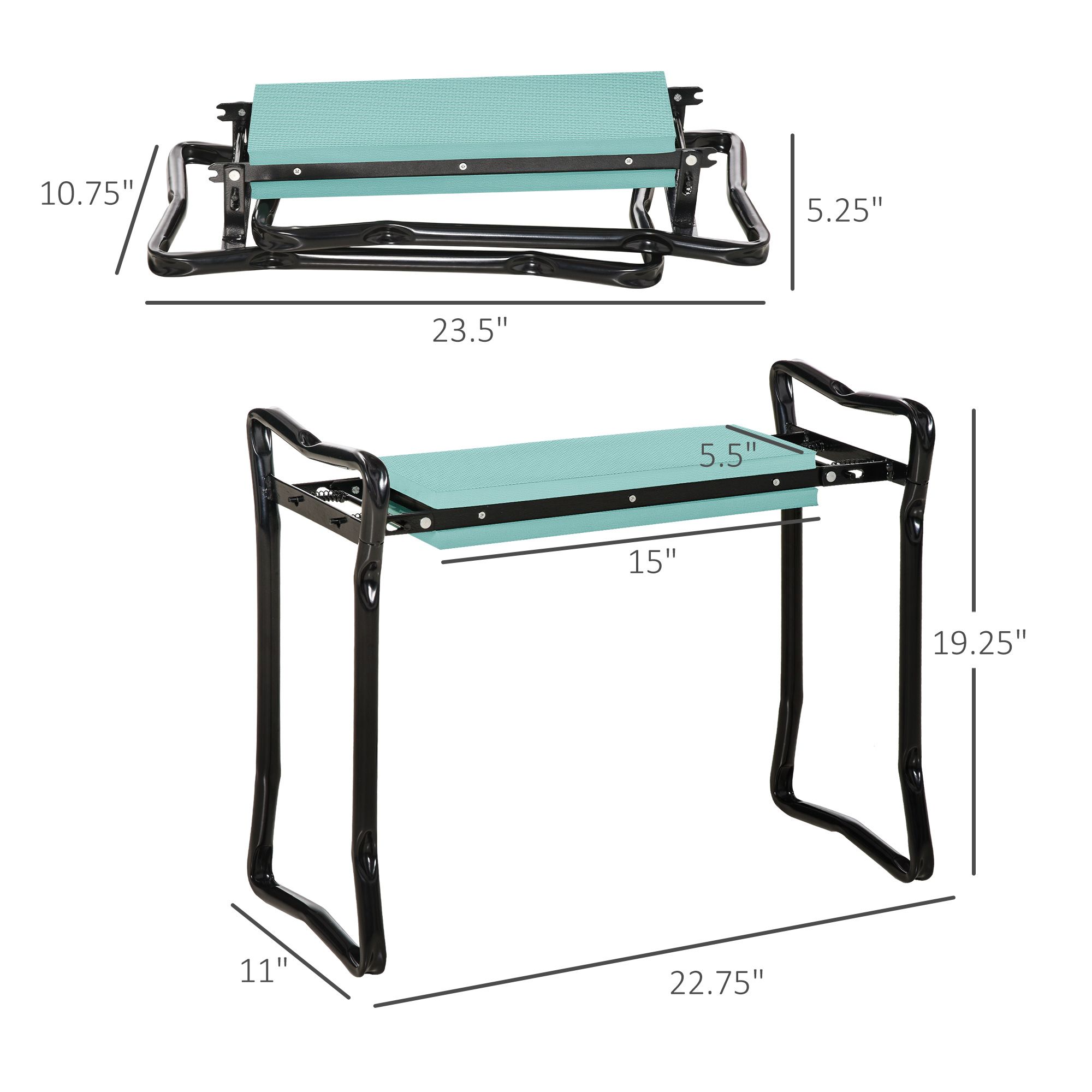 Green Garden Kneeler & Seat - variant view 4