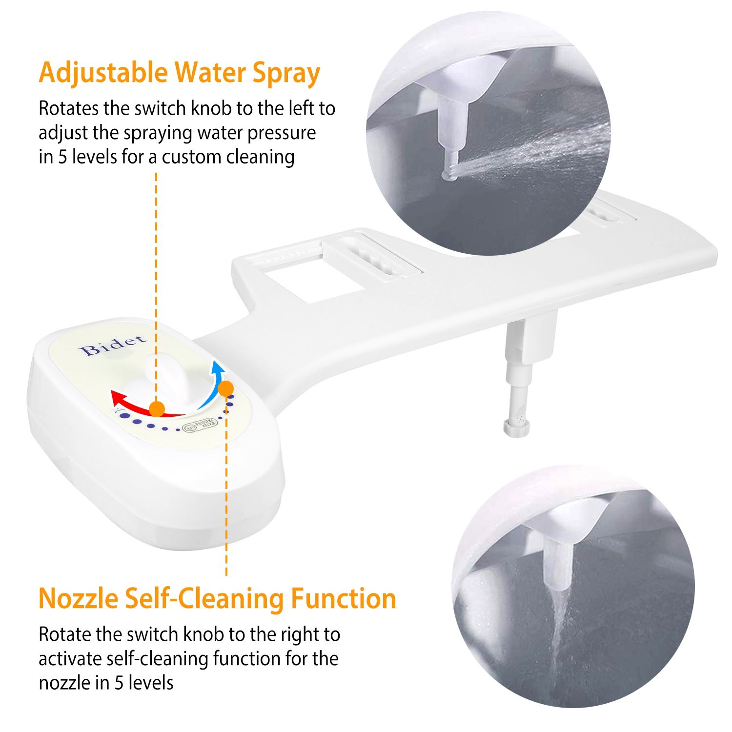 Adjustable Fresh Water Bidet Spray - variant view 9