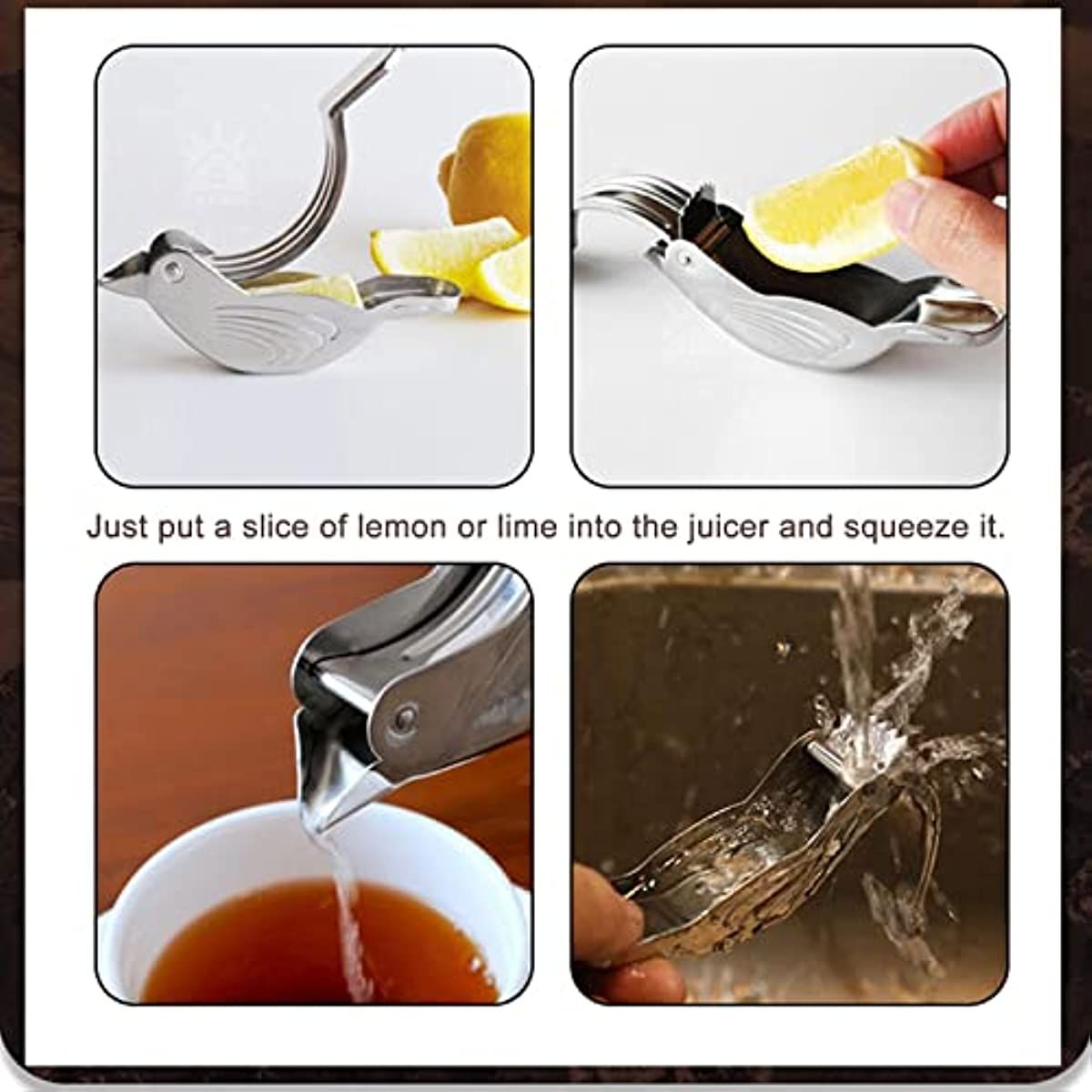 Bird-Shaped Stainless Steel Lemon Squeezer Kitchen Dining - variant view 18