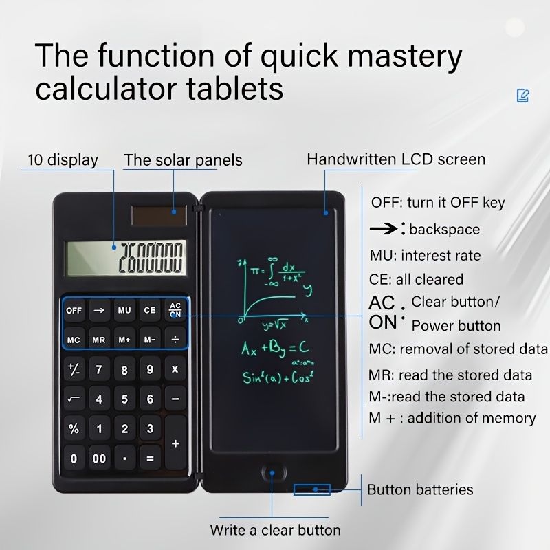 Folding Solar Calculator Writing Board - variant view 7
