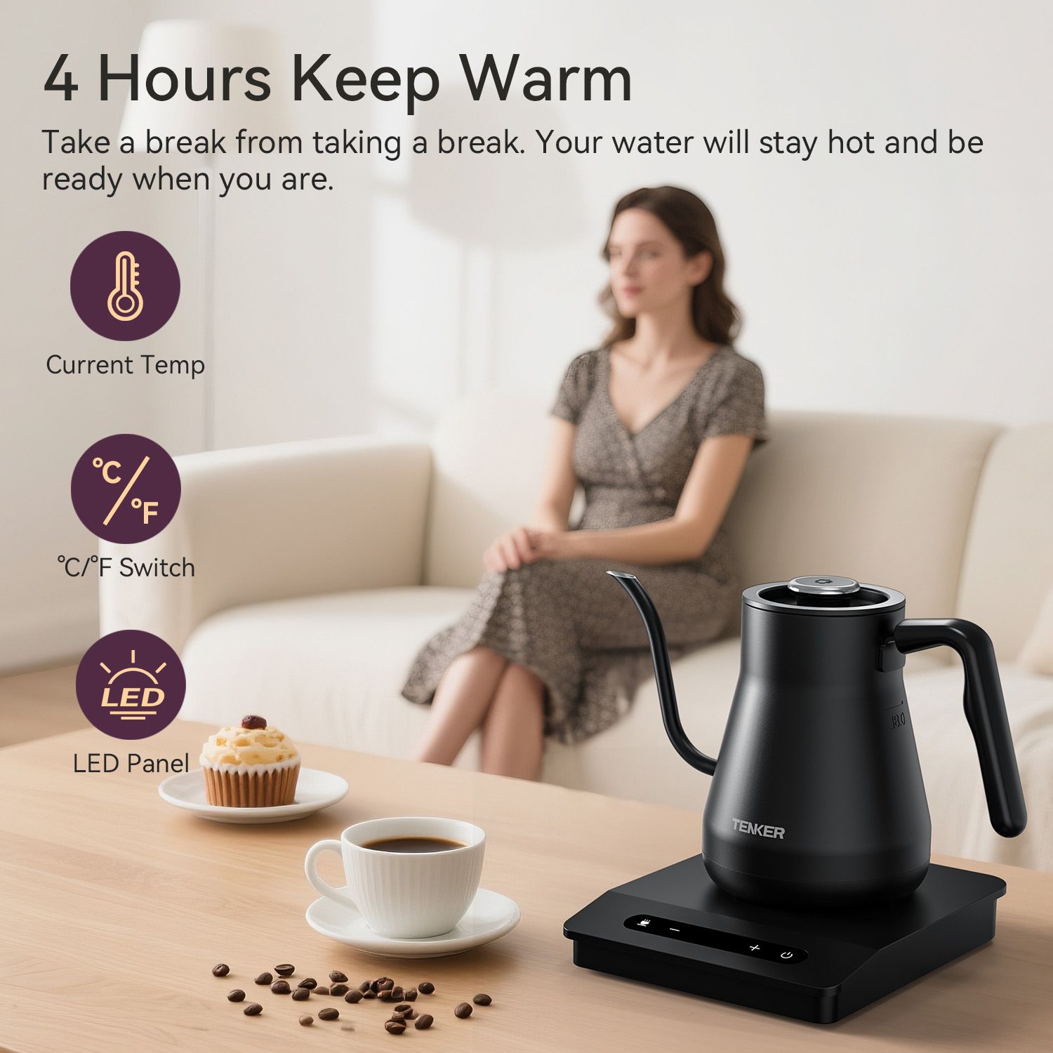 Gooseneck Kettle for Perfect Coffee & Tea - variant view 18