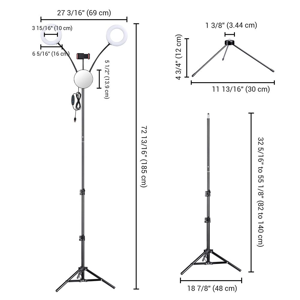 7in RGB Dual Ring Light - variant view 6